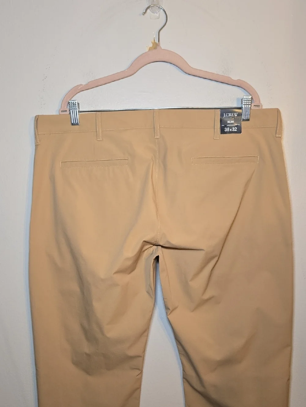J. Crew Tech Flex Slim Chino Pants 38x32 Khaki Stretch NWT
